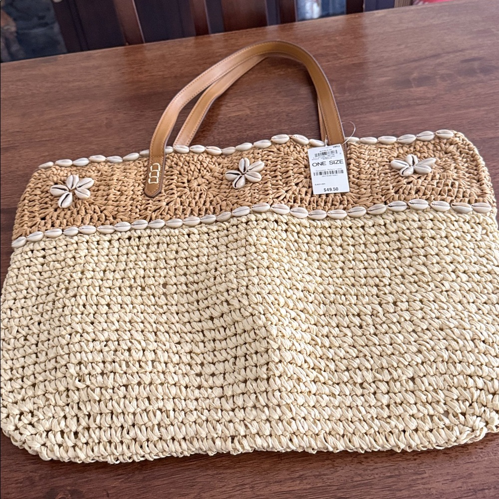 Style & Co shell straw tote bag - Picture 12 of 12